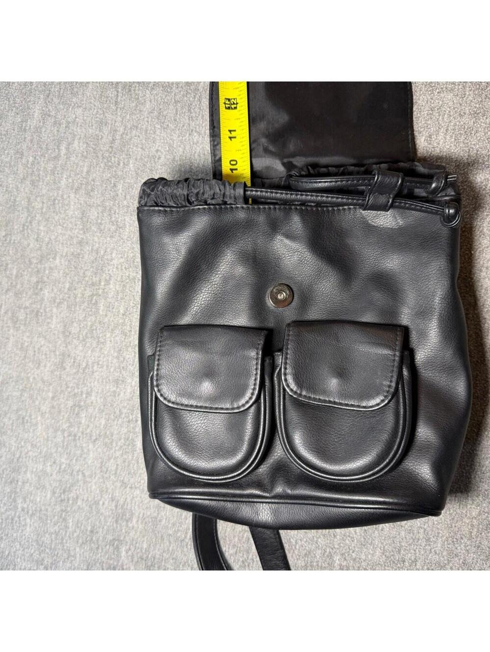 Wild Fable Backpack Purse-Small/Black/Drawstring/Magnetic/Pockets/Adjustable - Picture 8 of 11